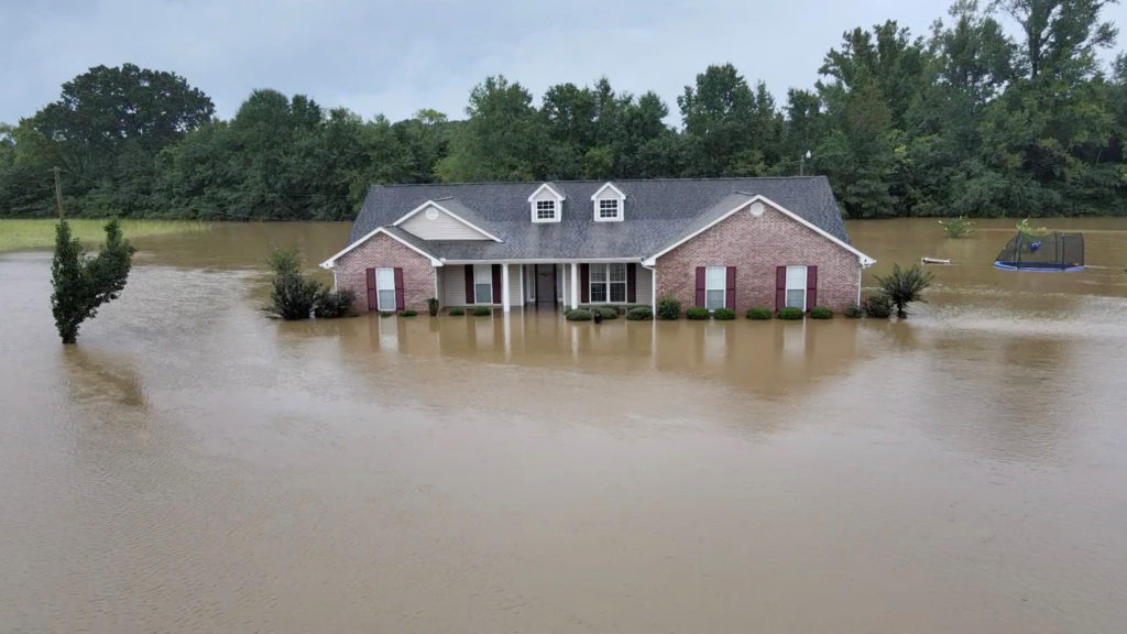 Flooded Texas Neighborhood
